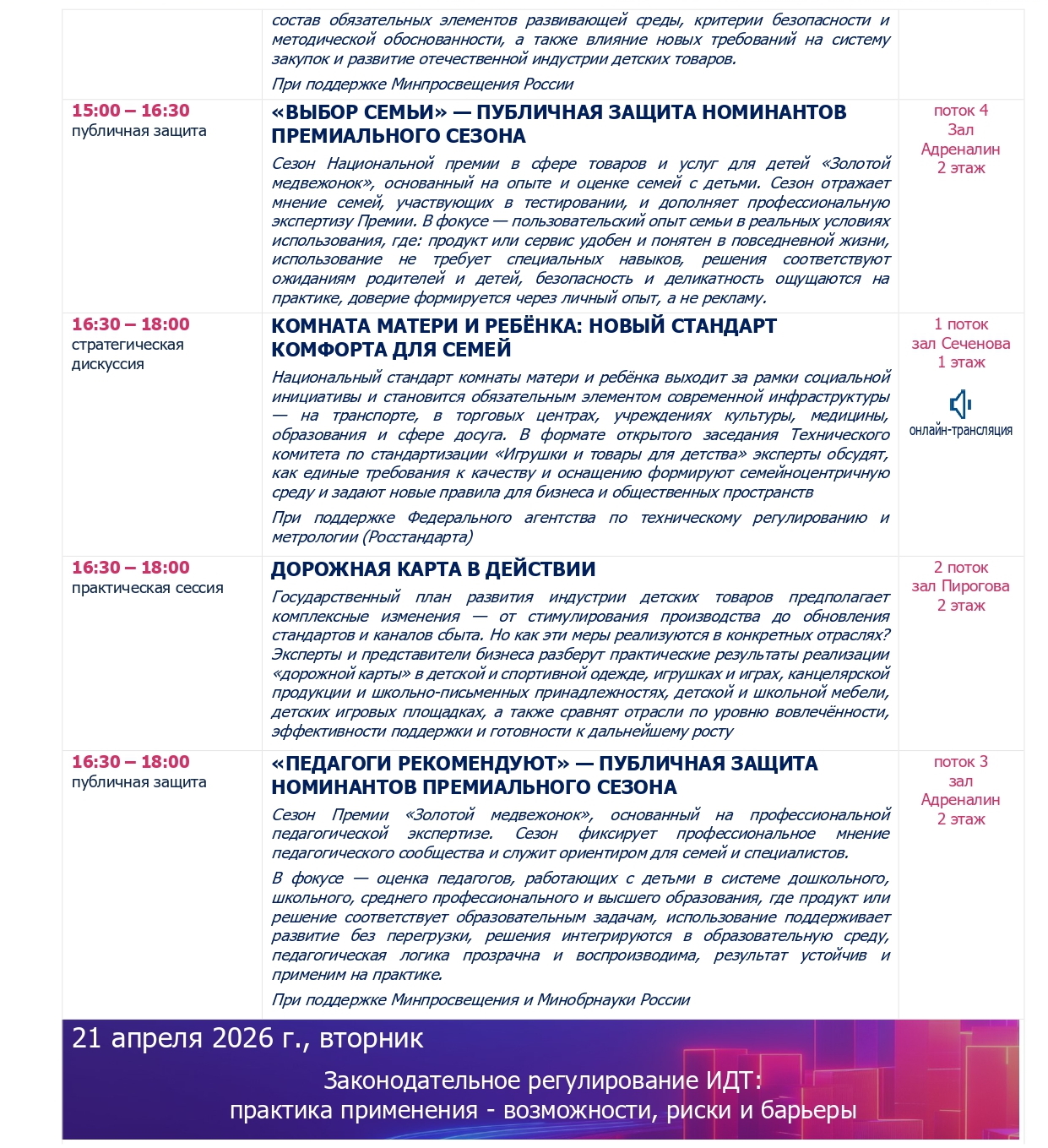 Программа Конгресса индустрии детских товаров 2026 — страница 3