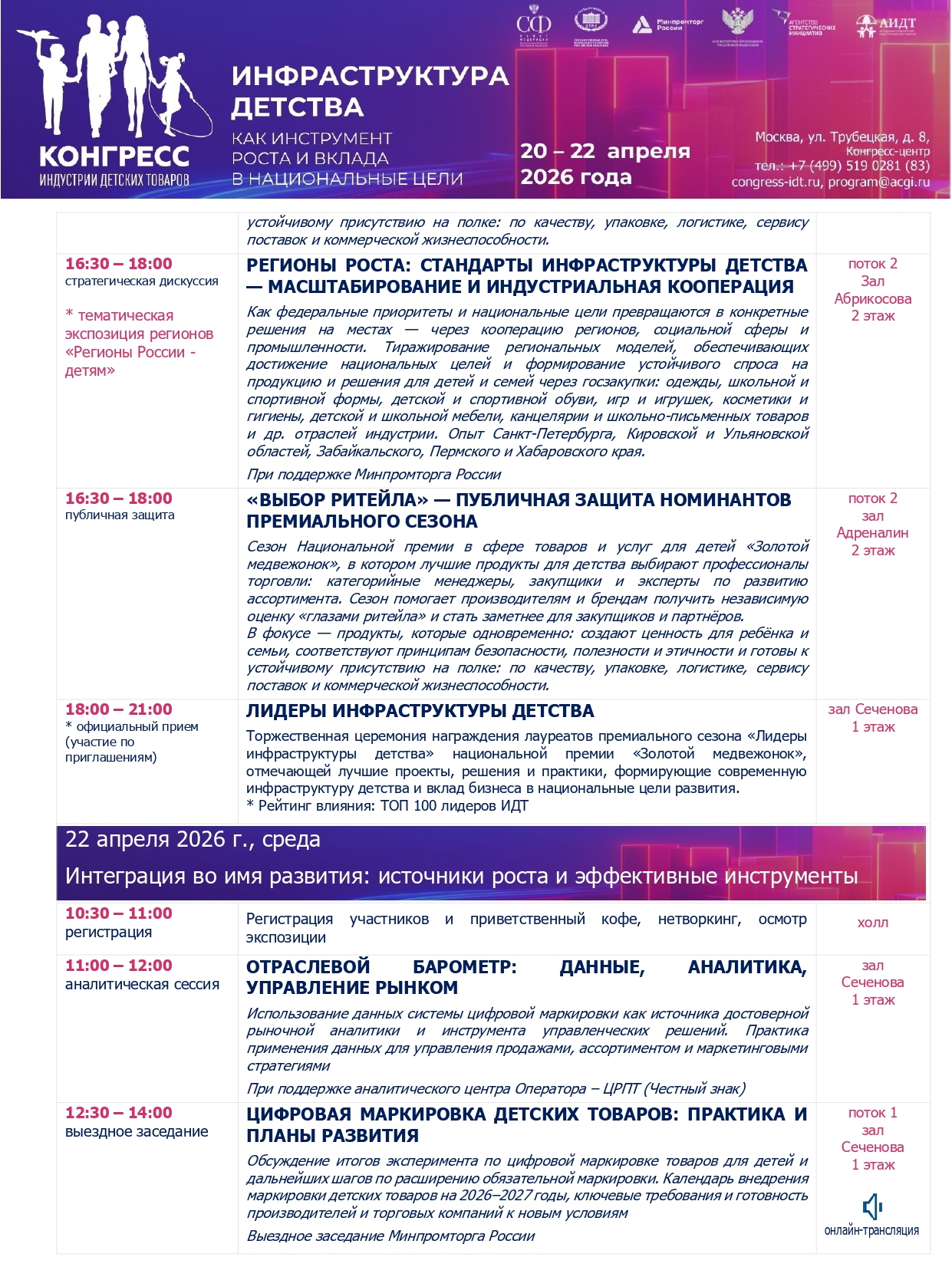 Программа Конгресса индустрии детских товаров 2026 — страница 5